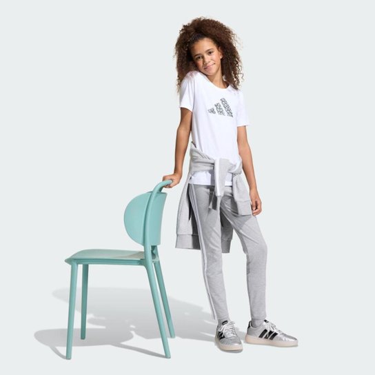 Camiseta Adidas Estampada Com Estampa Animal Junior Feminino.