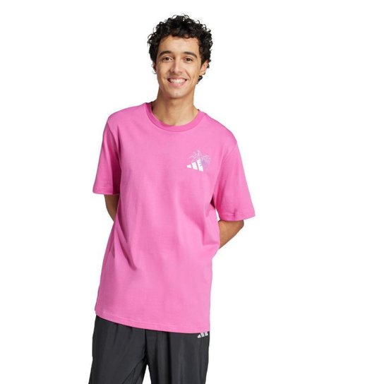 Camiseta Adidas Estampada Lounge Pastel Embroidery Masculina
