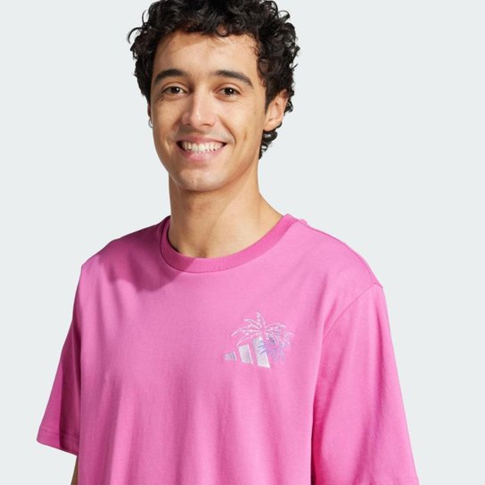 Camiseta Adidas Estampada Lounge Pastel Embroidery Masculina