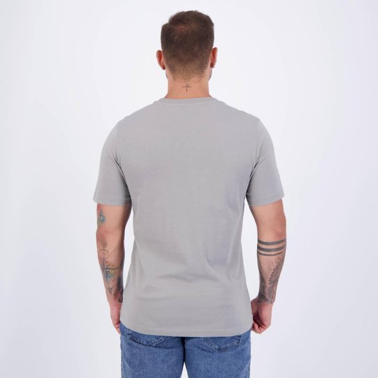 Camiseta Adidas Grafica Slide Com Bolso Cinza