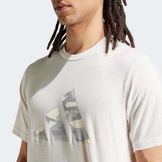 Camiseta Adidas Logo Camuflada Masculina