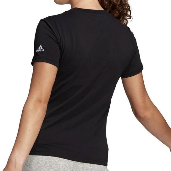 Camiseta Adidas Logo Linear Preto Feminino