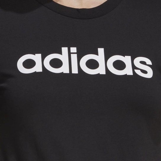 Camiseta Adidas Logo Linear Preto Feminino