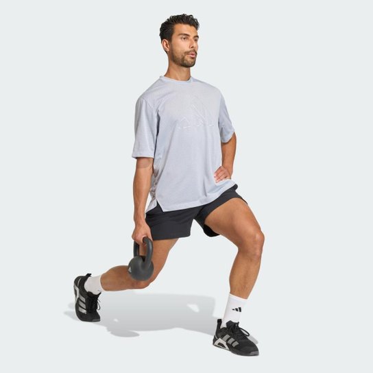 Camiseta Adidas Malha Elástica D4T Primelift Essentials Workout Masculina