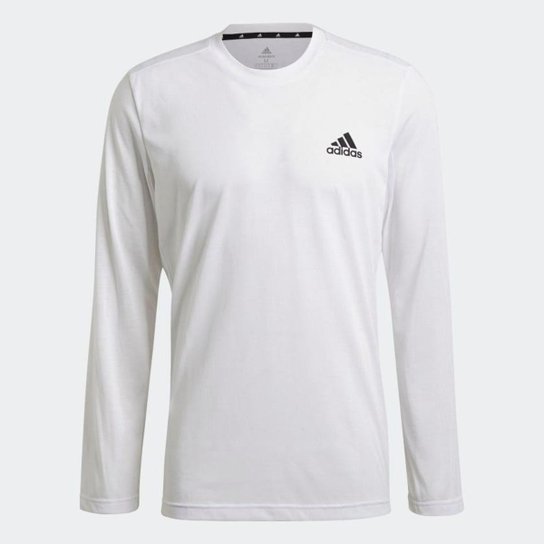 Camiseta adidas Manga Longa D2M Feelready Branca GT5566
