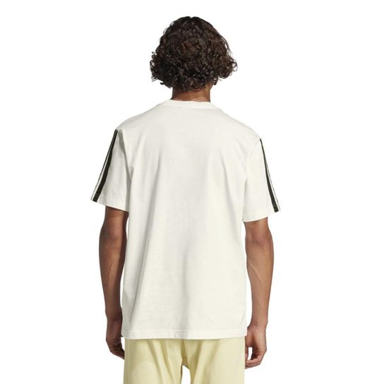 Camiseta Adidas Masculina Malha Simples Essentials Três Listras