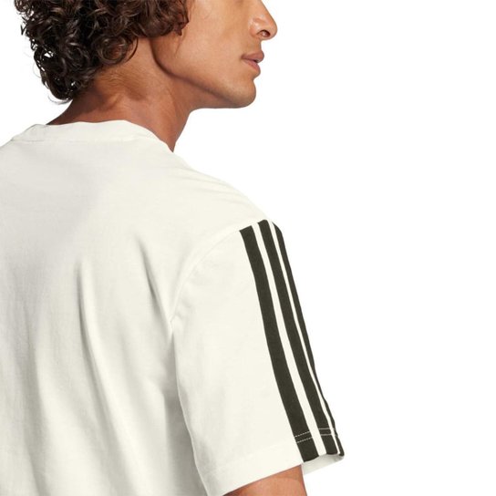 Camiseta Adidas Masculina Malha Simples Essentials Três Listras
