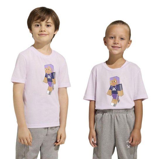 Camiseta Adidas Minecraft Training Infantil - Lilás 9-10