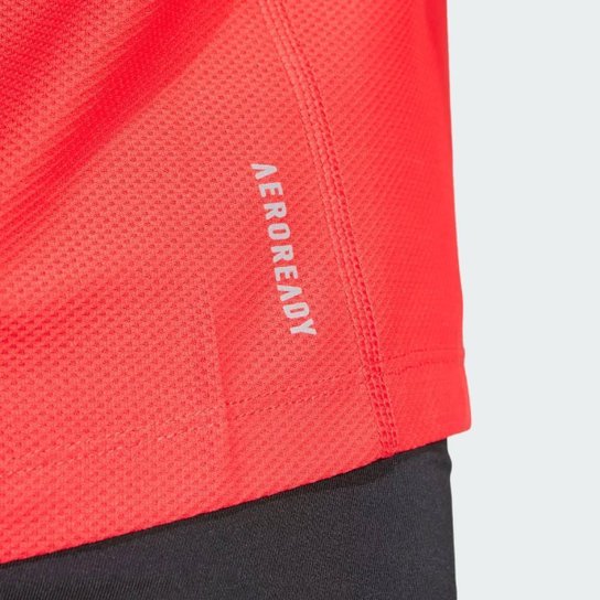 CAMISETA ADIDAS OWN THE RUN BASE FEMININA VERMELHO E BRANCO PP