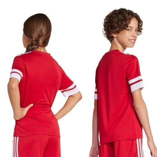 Camiseta Adidas Squadra 25 Infantil - Vermelho 9-10