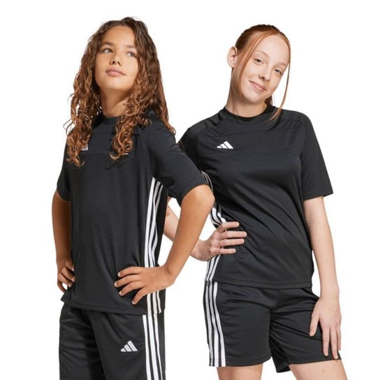 Camiseta Adidas Tiro 25 Essentials Infantil - Preto 9-10