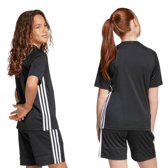 Camiseta Adidas Tiro 25 Essentials Infantil - Preto 9-10