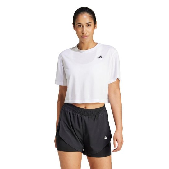 Camiseta Adidas Treino Boxy Essentials Feminina