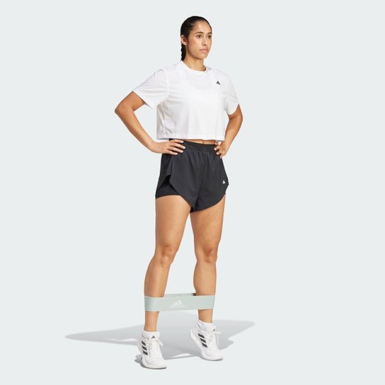 Camiseta Adidas Treino Boxy Essentials Feminina