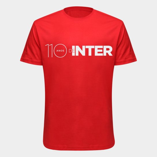 Camiseta Aniversário 110 anos de Inter Masculina - Vermelho