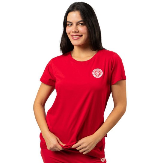 Camiseta Baby Look Futebol Feminina Internacional Oficial Classic