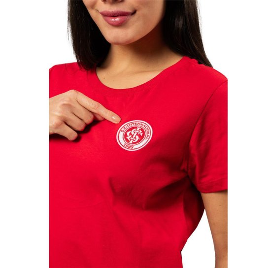 Camiseta Baby Look Futebol Feminina Internacional Oficial Classic