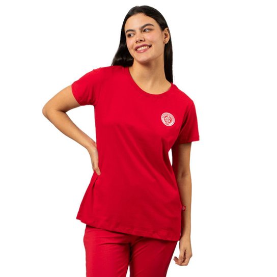 Camiseta Baby Look Futebol Feminina Internacional Oficial Classic