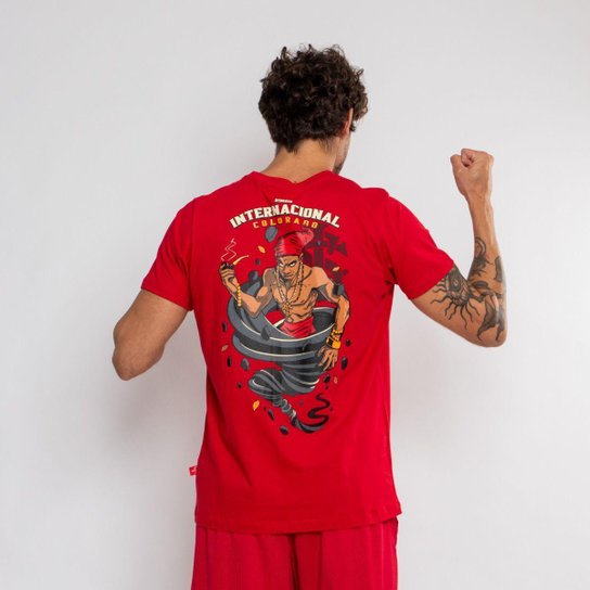 Camiseta Clássica Internacional Oficial Saci Masculina