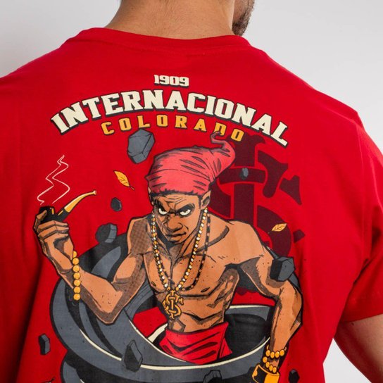 Camiseta Clássica Internacional Oficial Saci Masculina