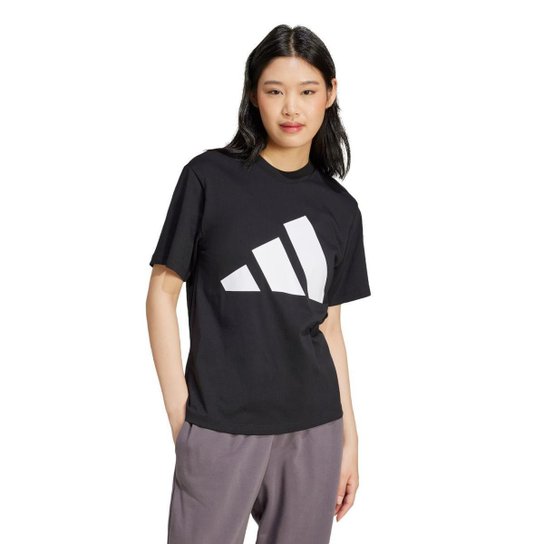 Camiseta Essentials de Algodão com Logotipo Grande Adidas Feminina