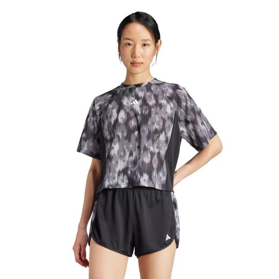 Camiseta Estampada Train Essentials Flower Tie-Dye Adidas Feminina