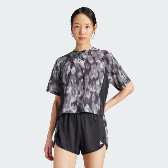 Camiseta Estampada Train Essentials Flower Tie-Dye Adidas Feminina