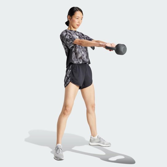 Camiseta Estampada Train Essentials Flower Tie-Dye Adidas Feminina