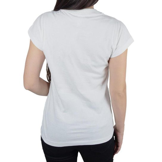 Camiseta Feminina Adidas MC Logo Linear Branco Off - JC8239