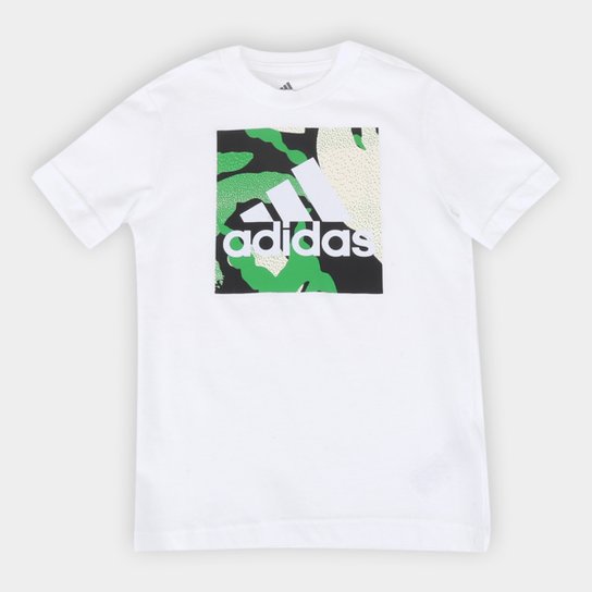 Camiseta Infantil Adidas Camuflada Graphic Masculina - Branco