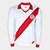 Camiseta Internacional 1954 Manga Longa Masculina - Branco+Vermelho