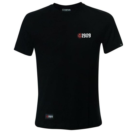 Camiseta Internacional Casual 1909 Clube Do Povo Preta Masculina