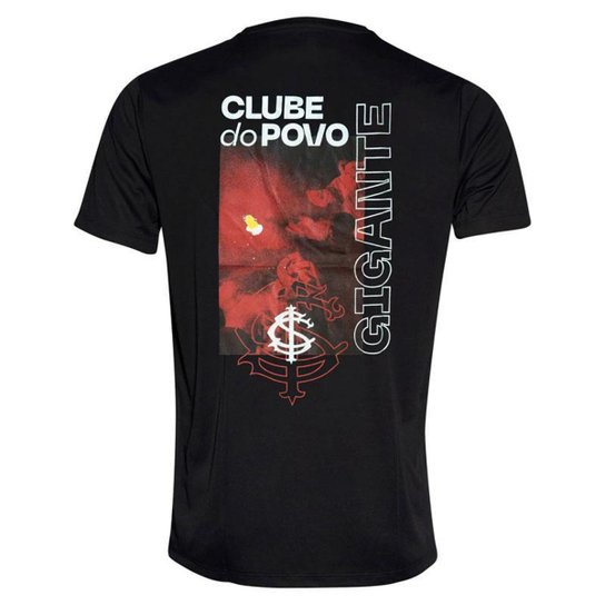 Camiseta Internacional Casual Ruas de Fogo Gigante Preta Masculina