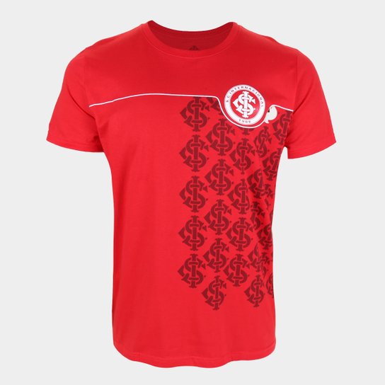 Camiseta Internacional Estampada Masculina - Vermelho