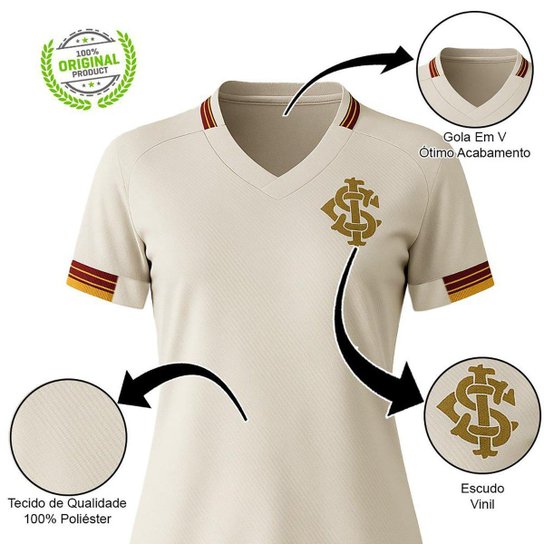 Camiseta Internacional Gold II Feminina