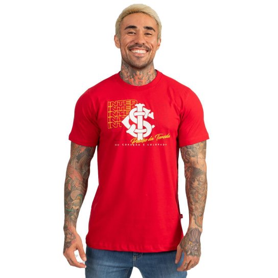 Camiseta Internacional Oficial Classic Torcedor Algodão Masculina
