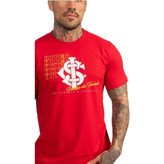 Camiseta Internacional Oficial Classic Torcedor Algodão Masculina