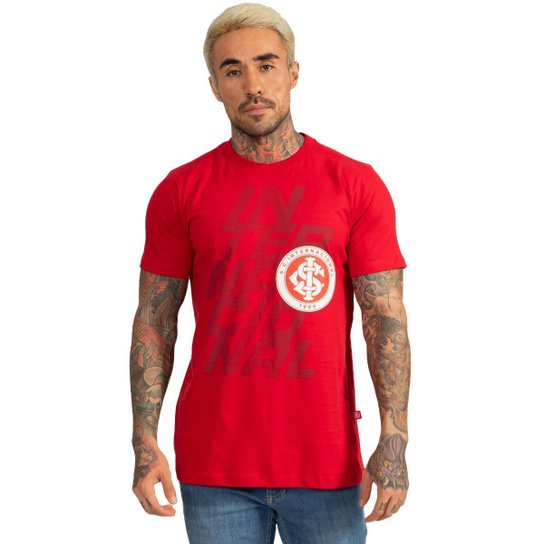 Camiseta Internacional Oficial Linha Torcedor Algodão Masculina