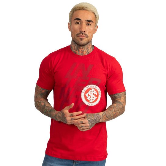 Camiseta Internacional Oficial Linha Torcedor Algodão Masculina