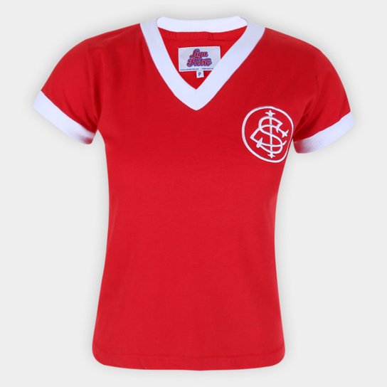 Camiseta Internacional Retrô 1976 Nº5 Feminina - Vermelho