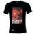 Camiseta Internacional Viagem Casual Ruas de Fogo Preta Masculina - Preto