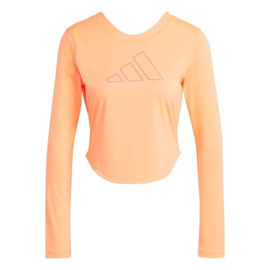 Camiseta Manga Longa Treino Hyperbright-Laranja Adidas