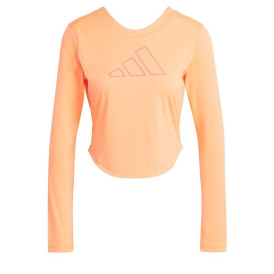 Camiseta Manga Longa Treino Hyperbright-Laranja Adidas