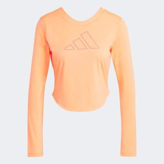 Camiseta Manga Longa Treino Hyperbright-Laranja Adidas