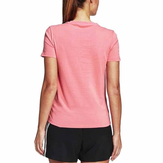CAMISETA M/C 3 STRIPES JJ7251 - ROSA CLARO/BRANCO M