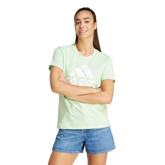 CAMISETA M/C BIG LOGO IR5409 - VERDE CLARO/BRANCO GG