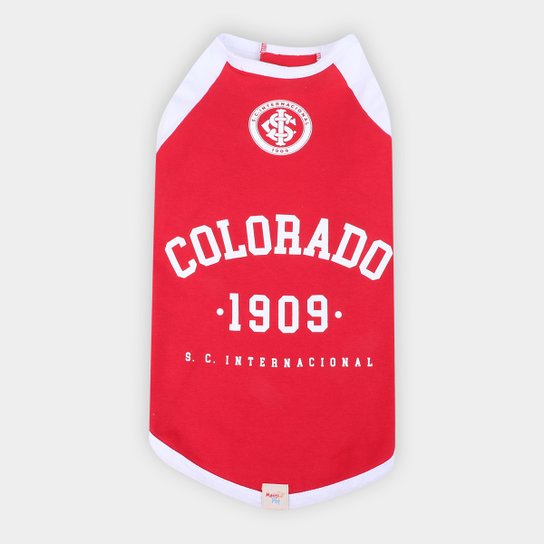 Camiseta Pet Internacional 1909 RetrôMania - Vermelho