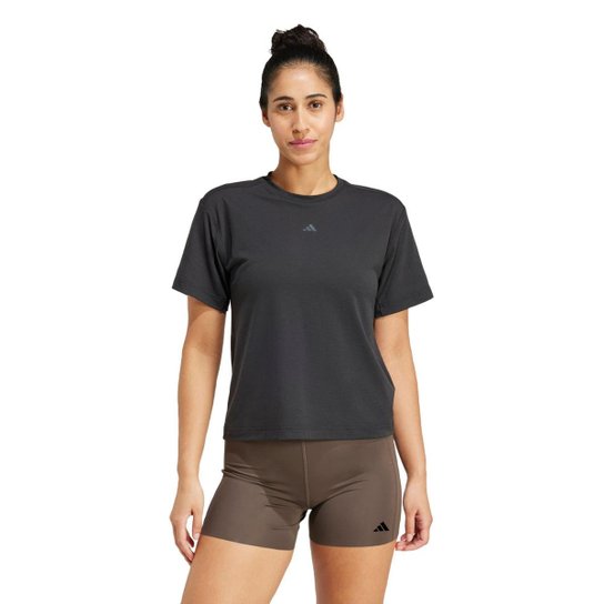 Camiseta Power Back-Cutout Três Listras Adidas Feminina