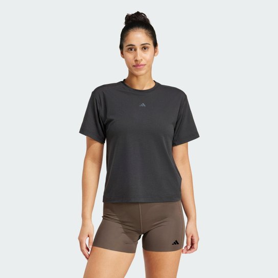Camiseta Power Back-Cutout Três Listras Adidas Feminina