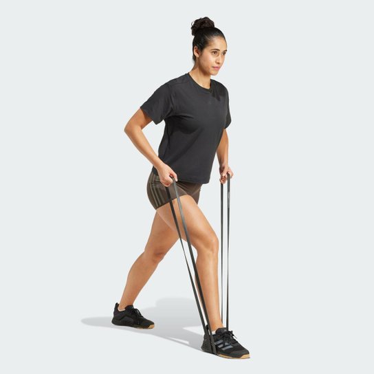 Camiseta Power Back-Cutout Três Listras Adidas Feminina